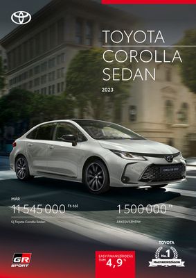 Toyota katalógus | Toyota Új Corolla Sedan Comfort Tech | 2023. 11. 16. - 2024. 11. 16.