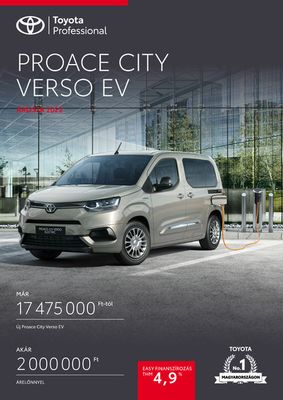 Toyota katalógus | Toyota Proace City Verso EV | 2023. 11. 17. - 2024. 11. 17.