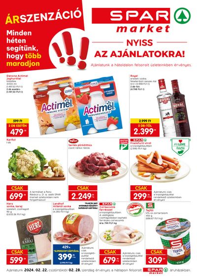 Hiper-Szupermarketek kínálatok, Miskolc | SPAR market ! a Spar | 2024. 02. 22. - 2024. 02. 28.