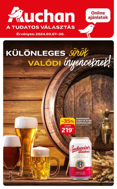 Auchan katalógus, Törökbálint | Auchan hipermarket sör ajánlatok | 2024. 03. 07. - 2024. 03. 30.