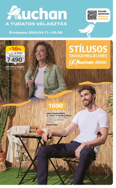 Auchan katalógus, Dunakeszi | Auchan hipermarket tavaszi textil ajánlatok | 2024. 04. 11. - 2024. 05. 08.