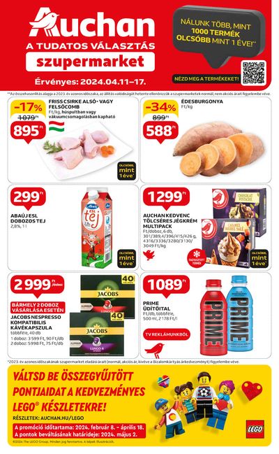 Hiper-Szupermarketek kínálatok, Szolnok | Auchan szupermarket heti katalógus a Auchan | 2024. 04. 11. - 2024. 04. 17.