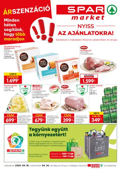 Spar katalógus, Újfehértó | SPAR market ! | 2024. 04. 18. - 2024. 04. 24.