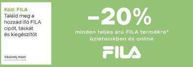 Ruházat, cipők és kiegészítők kínálatok, Nagykanizsa | -20% minden teljes árú FILA termékre* üzleteinkben és online a Deichmann | 2024. 04. 17. - 2024. 04. 21.