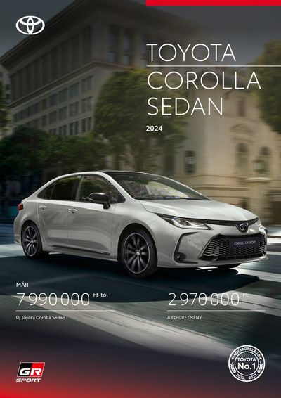 Autók, motorkerékpárok és alkatrészek kínálatok, Szeged | Toyota Corolla Sedan 2024 a Toyota | 2024. 04. 19. - 2025. 04. 19.