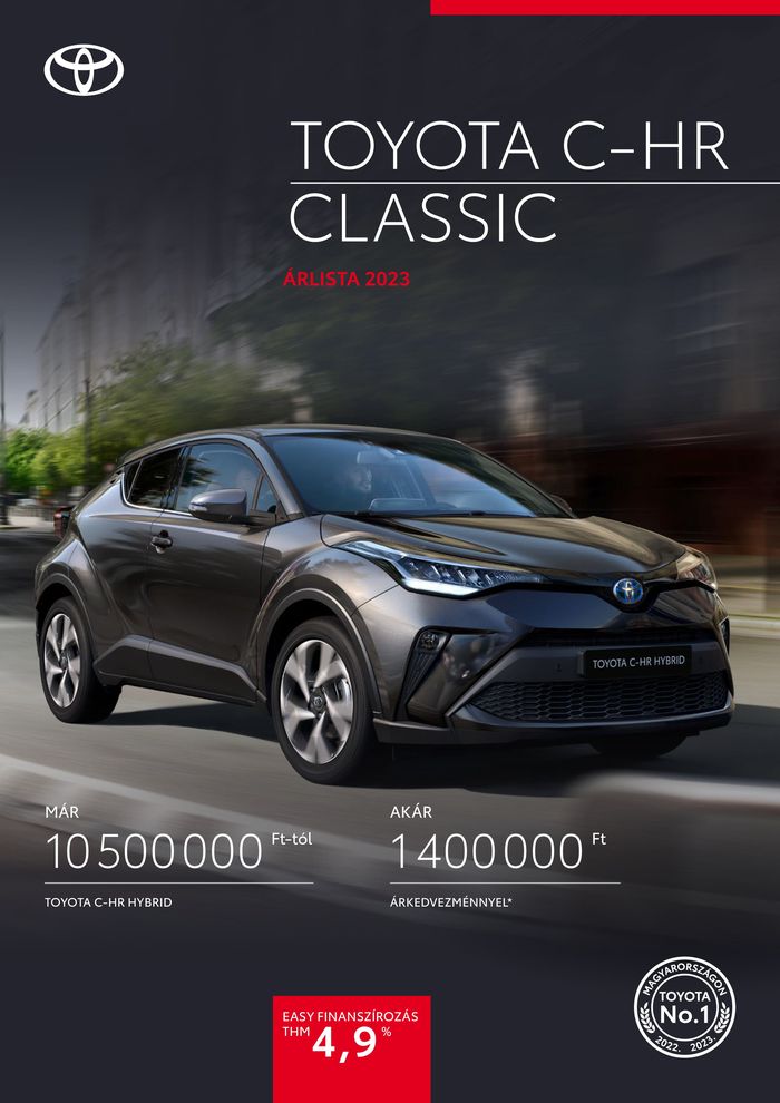 Toyota katalógus, Budapest | Toyota C-HR Hybrid | 2024. 04. 22. - 2024. 06. 30.