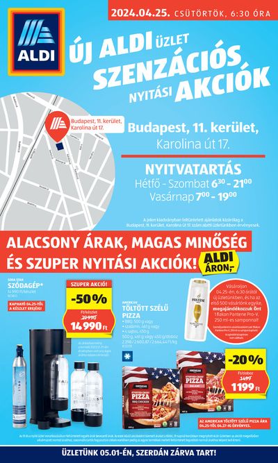 Hiper-Szupermarketek kínálatok, Mohács | Nyitás: Budapest, 11. kerület, Karolina út 17. a Aldi | 2024. 04. 25. - 2024. 04. 27.