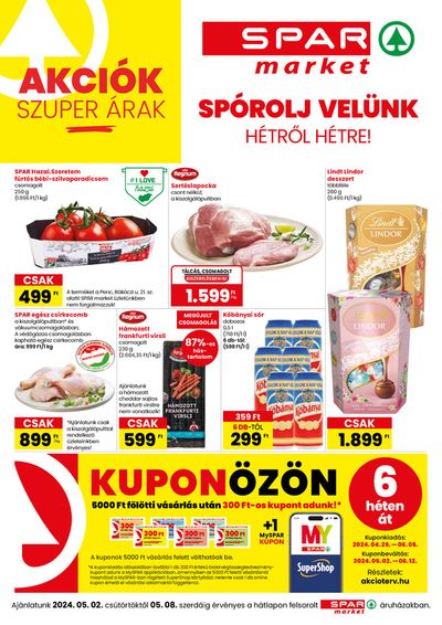 Spar katalógus, Kaposvár | SPAR market akció! | 2024. 05. 02. - 2024. 05. 08.