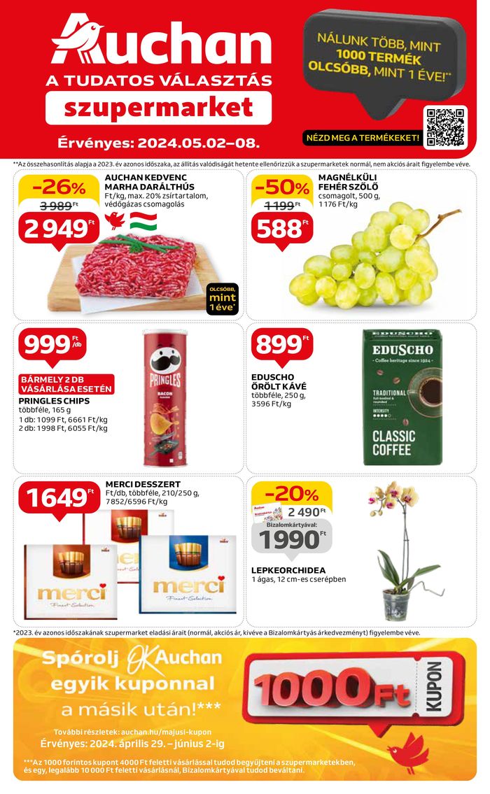 Auchan katalógus, Kecskemét | Auchan Szupermarket heti katalógus | 2024. 05. 02. - 2024. 05. 08.