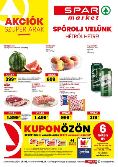 Spar katalógus, Pécs | SPAR market! | 2024. 05. 09. - 2024. 05. 15.
