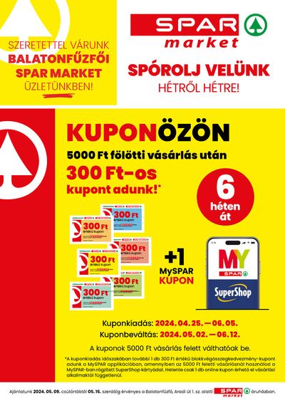 Spar katalógus, Balatonboglár | SPAR market | 2024. 05. 09. - 2024. 05. 15.