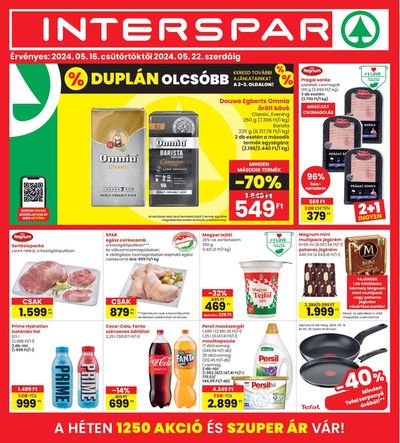 Hiper-Szupermarketek kínálatok, Pécs | Duplán Olcsóbban a Interspar | 2024. 05. 16. - 2024. 05. 22.