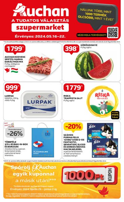 Auchan katalógus, Sándorfalva | Auchan Szupermarket Heti Katalógus! | 2024. 05. 16. - 2024. 05. 22.