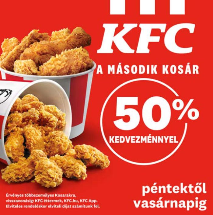 KFC katalógus | 50% Kedvezmény | 2024. 05. 16. - 2024. 05. 28.