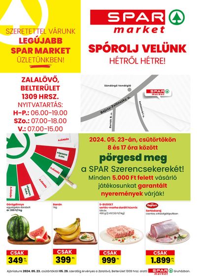 Hiper-Szupermarketek kínálatok, Zalakaros | SPAR market! a Spar | 2024. 05. 23. - 2024. 05. 29.
