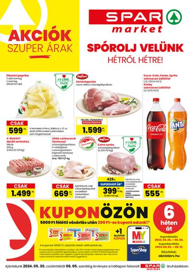 Hiper-Szupermarketek kínálatok, Szentlőrinc | SPAR Market Akció a Spar | 2024. 05. 30. - 2024. 06. 05.