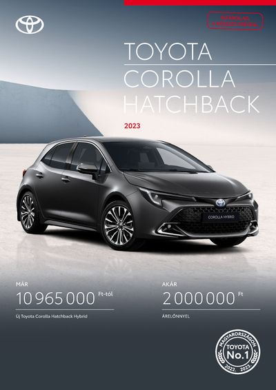Toyota katalógus, Kaposvár | Toyota Corolla Hatchback! | 2024. 06. 07. - 2024. 12. 31.