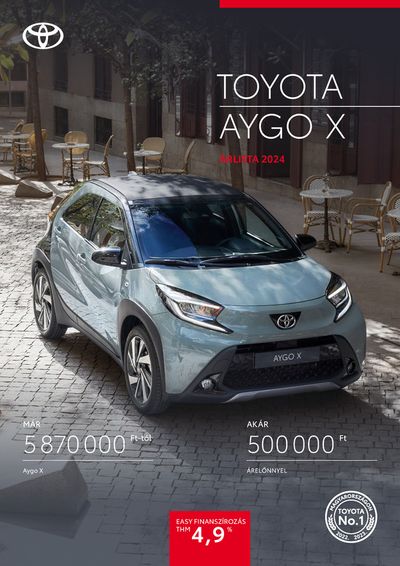 Autók, motorkerékpárok és alkatrészek kínálatok, Pécs | Toyota AYGO X a Toyota | 2024. 07. 02. - 2024. 12. 31.