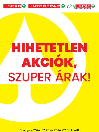 Spar katalógus, Kalocsa | Csúcsajánlatok a takarékosoknak | 2024. 07. 25. - 2024. 07. 31.