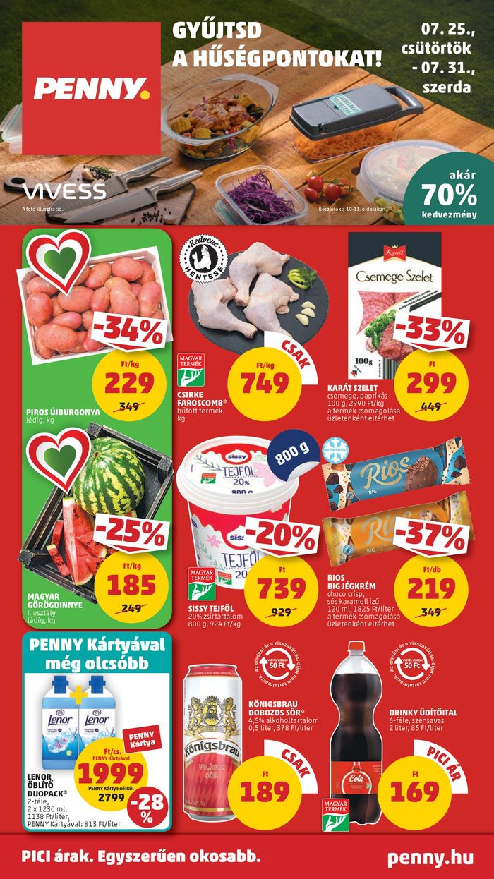 Penny Market katalógus, Miskolc | Catalog PENNY 30. heti reklámújság | 2024. 07. 25. - 2024. 07. 31.