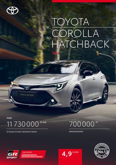 Autók, motorkerékpárok és alkatrészek kínálatok, Érd | Toyota Corolla Hatchback MY24 a Toyota | 2024. 07. 24. - 2025. 07. 24.
