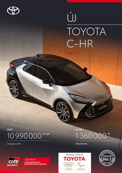 Autók, motorkerékpárok és alkatrészek kínálatok, Budaörs | Új Toyota C-HR Hybrid a Toyota | 2024. 08. 31. - 2025. 08. 31.