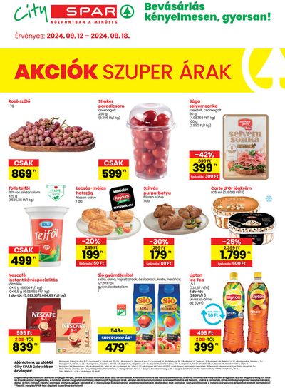 Hiper-Szupermarketek kínálatok, Vésztő | Különleges ajánlatok Önnek a Spar | 2024. 09. 12. - 2024. 09. 18.