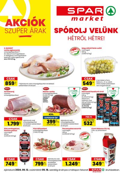 Spar katalógus, Szeged | A legjobb akcióink | 2024. 09. 12. - 2024. 09. 18.