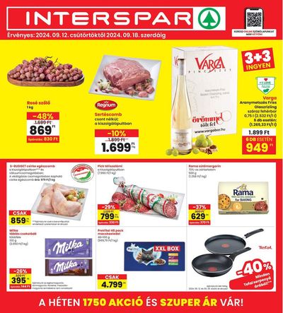 Interspar katalógus, Nyíregyháza | Vonzó különleges ajánlatok mindenki számára | 2024. 09. 12. - 2024. 09. 18.