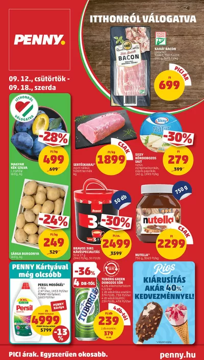 Penny Market katalógus, Cegléd | Catalog PENNY 37. heti reklámújság | 2024. 09. 14. - 2024. 09. 28.