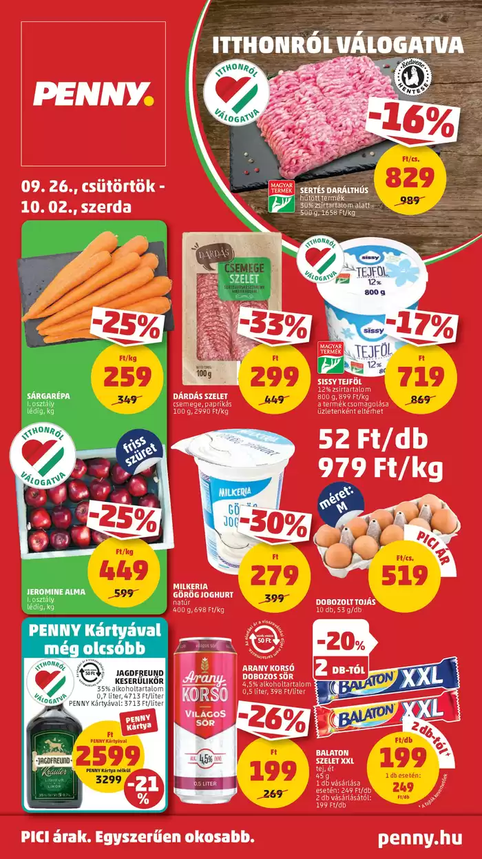 Penny Market katalógus, Cegléd | Catalog PENNY 39. heti reklámújság | 2024. 09. 24. - 2024. 10. 08.