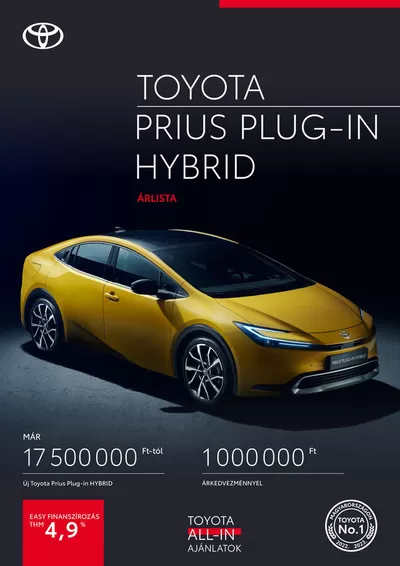 Autók, motorkerékpárok és alkatrészek kínálatok, Győr | Toyota Prius a Toyota | 2024. 10. 03. - 2025. 10. 03.