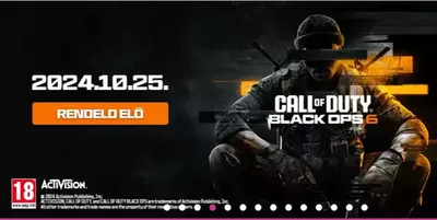 Konzol Világ katalógus, Érd | Call Of Duty Black Ops6 | 2024. 10. 09. - 2024. 10. 25.