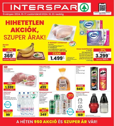 Interspar katalógus, Pécs | Csúcsajánlatok minden kedvezményvadásznak | 2024. 10. 17. - 2024. 10. 23.