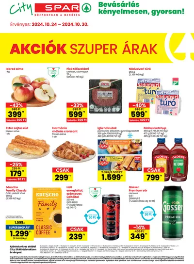 Hiper-Szupermarketek kínálatok, Szeged | Nagyszerű ajánlat a kedvezményvadászoknak a Spar | 2024. 10. 19. - 2024. 11. 02.