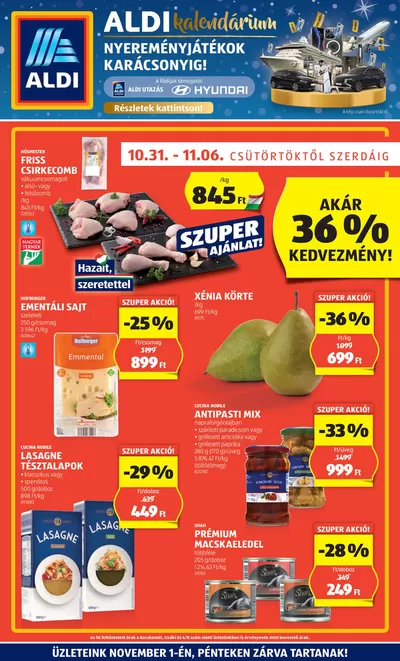 Aldi katalógus, Mohács | Következő heti ALDI akciós újság | 2024. 10. 31. - 2024. 11. 06.