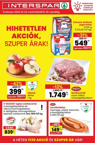 Interspar katalógus, Ibrány | INTERSPAR | 2024. 10. 24. - 2024. 10. 30.