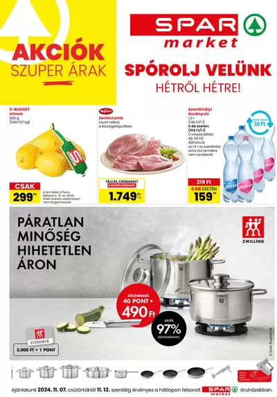 Spar katalógus, Martonvásár | Csúcsajánlatok minden ügyfélnek | 2024. 11. 07. - 2024. 11. 13.