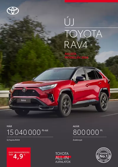 Autók, motorkerékpárok és alkatrészek Kínálatok | Toyota RAV4 HYBRID a Toyota | 2024. 11. 20. - 2025. 11. 20.