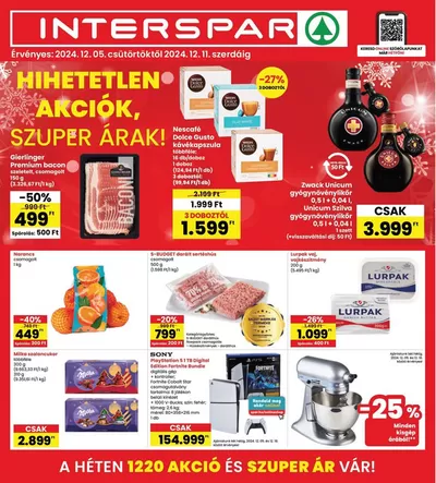 Interspar katalógus, Debrecen | Csúcsajánlatok és kedvezmények | 2024. 12. 05. - 2024. 12. 11.