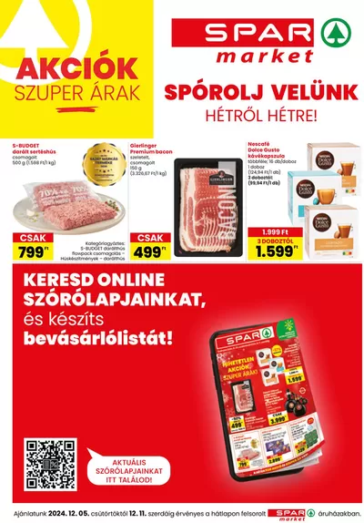 Spar katalógus, Békés | Exkluzív ajánlatok és akciók | 2024. 12. 05. - 2024. 12. 11.