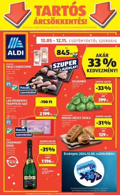 Aldi katalógus, Debrecen | Következő heti ALDI akciós újság | 2024. 12. 05. - 2024. 12. 11.