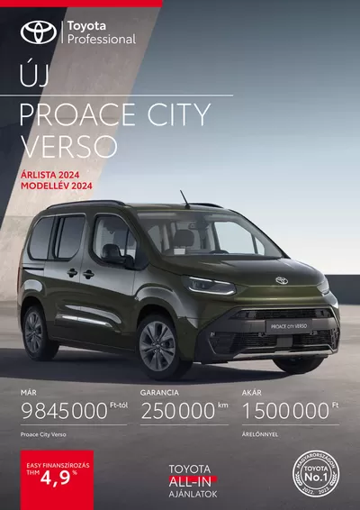 Toyota katalógus, Kaposvár | Toyota Proace City Verso ICE | 2024. 12. 03. - 2025. 12. 03.