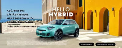 Autók, motorkerékpárok és alkatrészek kínálatok, Szombathely | Hello hybrid a Fiat | 2025. 01. 17. - 2025. 01. 31.