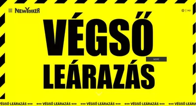 Ruházat, cipők és kiegészítők kínálatok, Budapest | Végső leárazás a New Yorker | 2025. 01. 24. - 2025. 02. 07.