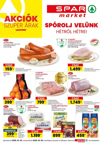 Hiper-Szupermarketek kínálatok, Kaposvár | Nagyszerű kedvezmények kiválasztott termékekre a Spar | 2025. 01. 23. - 2025. 01. 29.