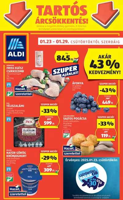 Aldi katalógus, Nyíregyháza | Következő heti ALDI akciós újság | 2025. 01. 23. - 2025. 01. 29.