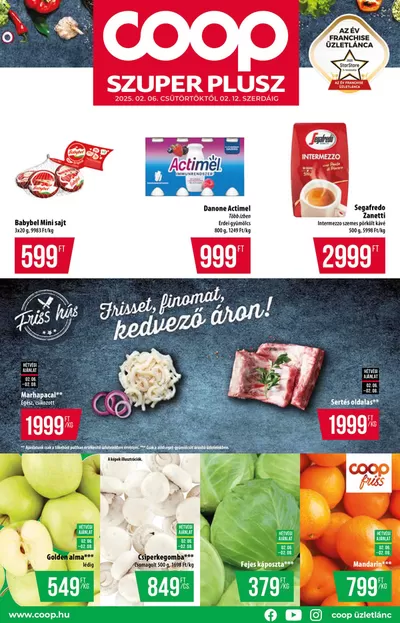 Coop katalógus, Tiszaföldvár | Coop országos szórólap február 2. hét - Szuper Plusz | 2025. 02. 06. - 2025. 02. 12.