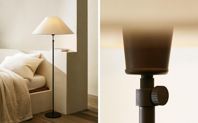 ADJUSTABLE FLOOR LAMP WITH LINEN LAMPSHADE kínálat, 39995 Ft a Zara Home -ben
