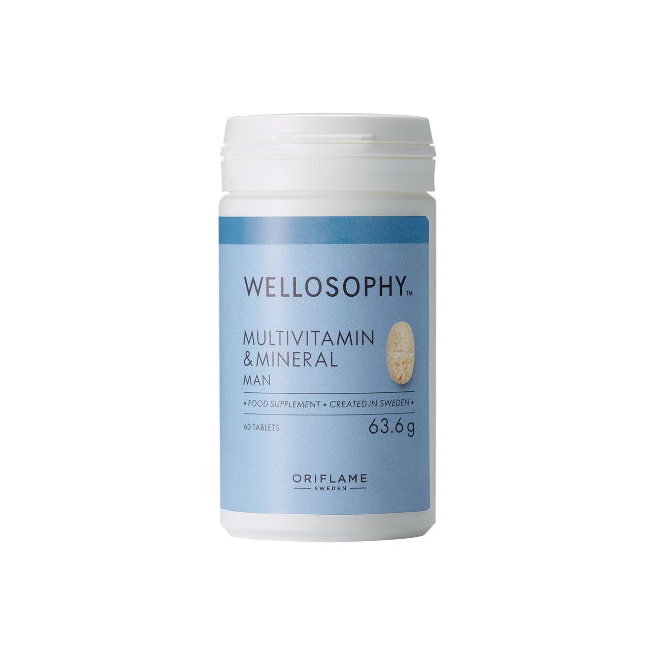 Wellosophy Multivitamin és ásványi anyagok étrend-kiegészítő tabletta férfiaknak kínálat, 6800 Ft a Oriflame -ben